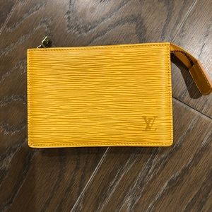 Louis Vuitton 4”x6” grained leather coin purse